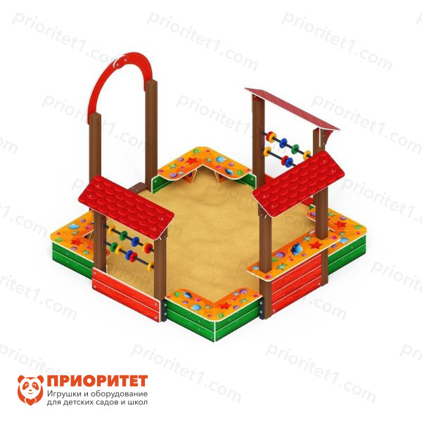 Песочный дворик с горкой (Ракушки) для детской площадки