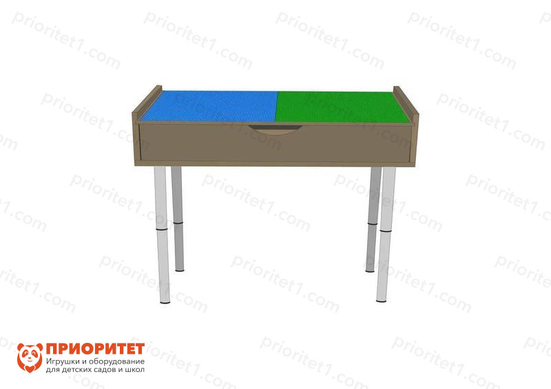 Лего-стол для конструирования «Юный инженер» (коричневый)