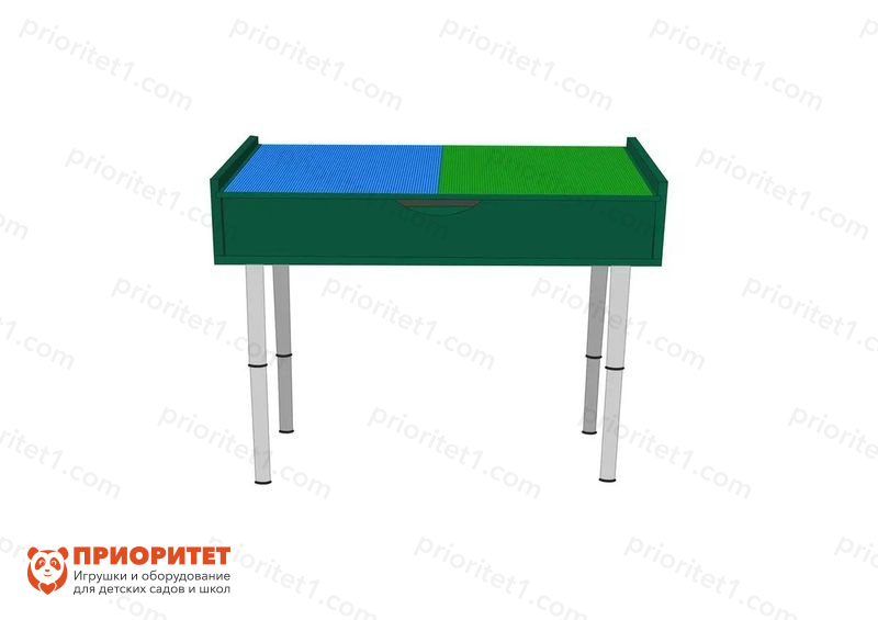 Лего-стол для конструирования «Юный инженер» (зеленый)