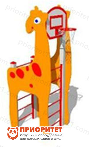 Лаз Жираф с баскетбольным щитом для детской площадки