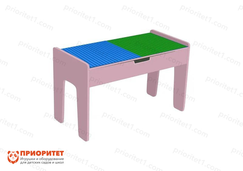 Лего-стол для конструирования «Развиваем мышление» (розовый)