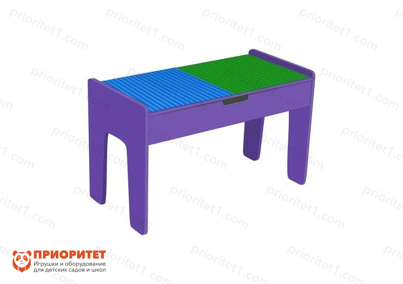 Лего-стол для конструирования «Развиваем мышление» (фиолетовый)