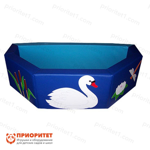 Детский сухой бассейн полукруглый «Лебедь» (150x40, 10 см)