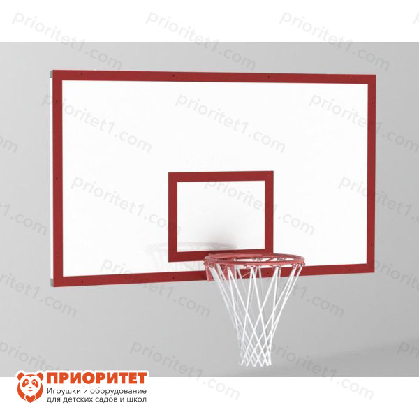 Щит баскетбольный игровой без рамы (фанера), цвет разметки красный