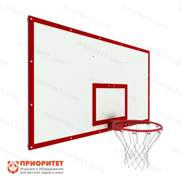 Щит баскетбольный игровой на раме (фанера), цвет разметки красный