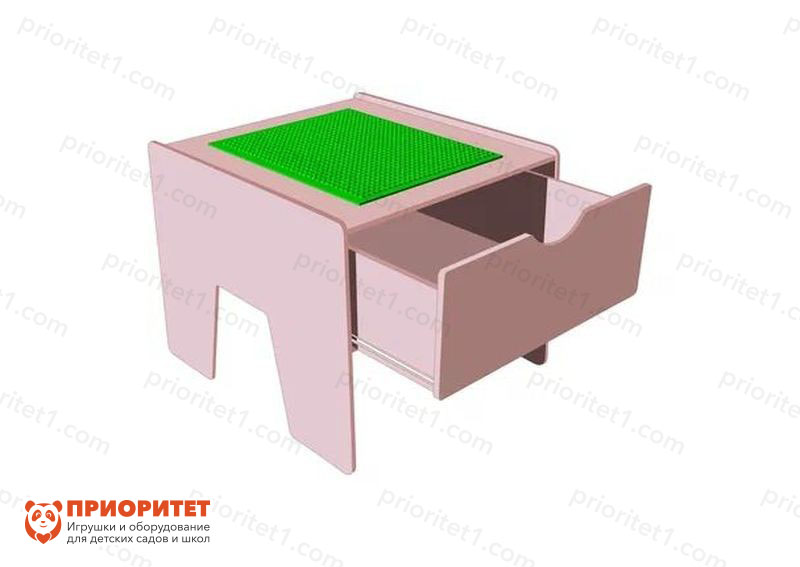 Лего-стол для конструирования «Новые горизонты» (розовый)