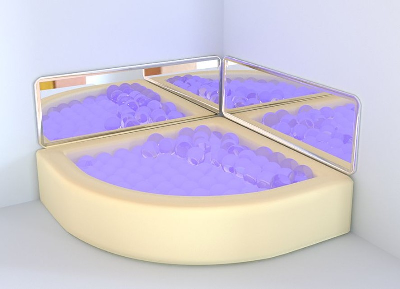 Акриловая зеркальная панель к интерактивному сухому бассейну (150х50 см)