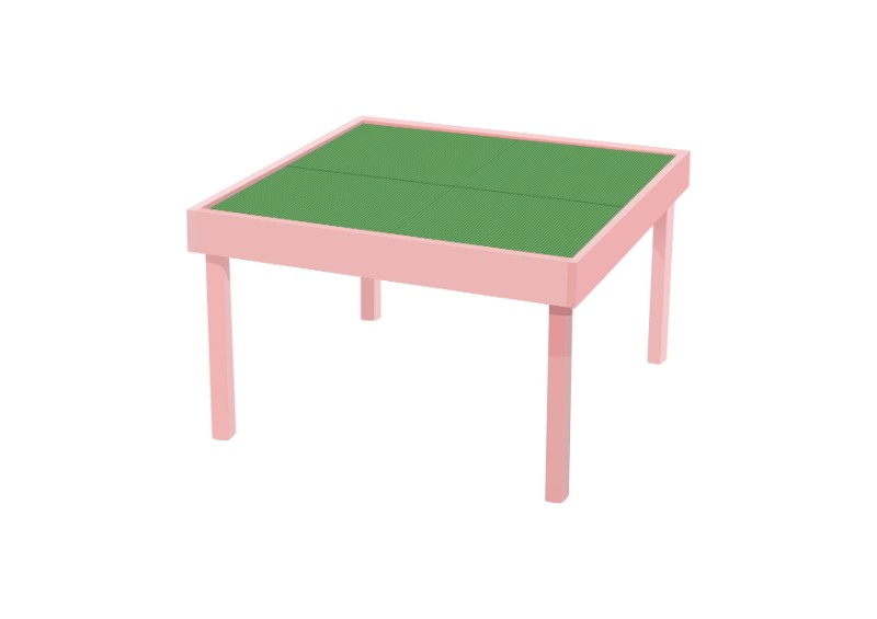 Лего-стол для конструирования «Конструируем играя» (розовый)