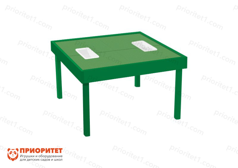 Лего-стол для конструирования «Конструируем играя» с контейнерами (зелёный)