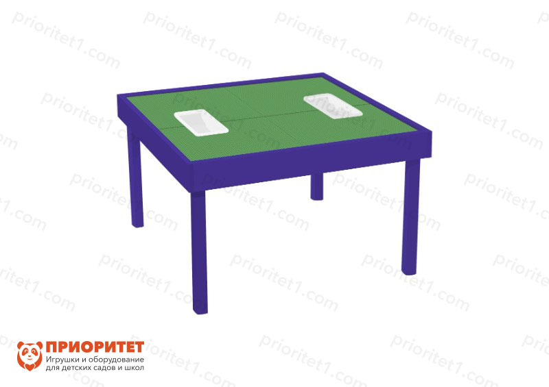Лего-стол для конструирования «Конструируем играя» с контейнерами (фиолетовый)