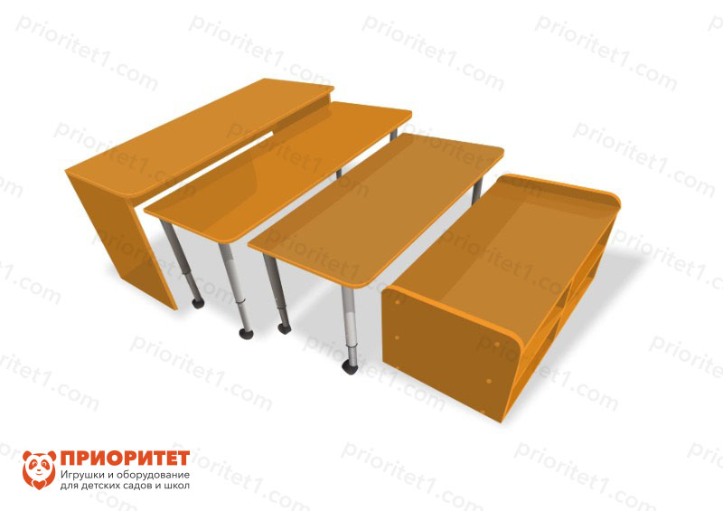 Многофункциональный детский стол с набором корзин «Поместим все» (оранжевый)
