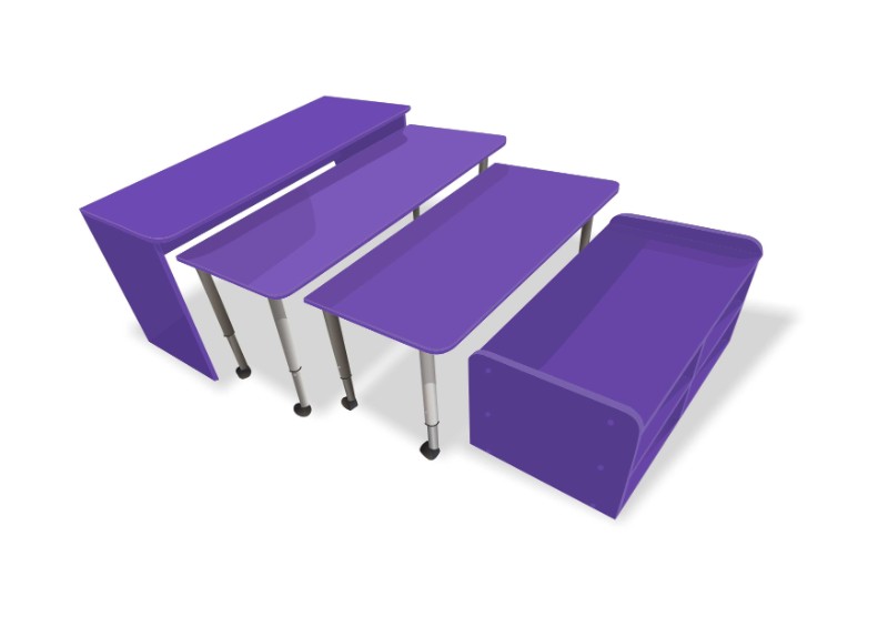 Многофункциональный детский стол с набором корзин «Поместим все» (фиолетовый)