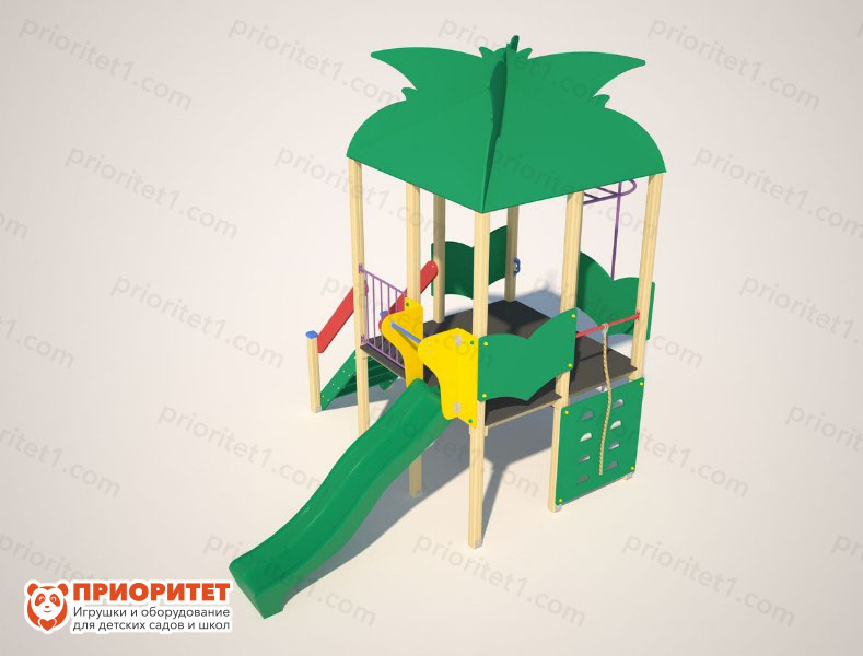 Детский игровой комплекс «Дом на дереве» (пластиковый скат)