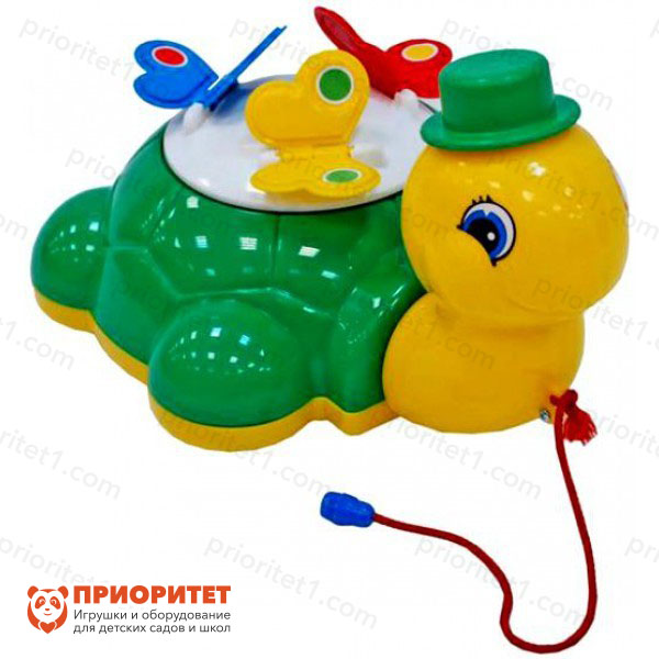 Каталка-игрушка Черепаха Глаша с бабочками