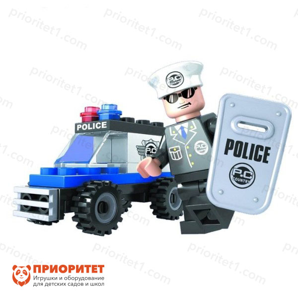 Конструктор Патруль «Полицейский джип», 33 детали, в пакете