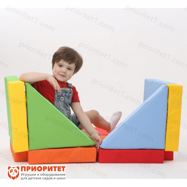Детские мягкие модули Кроватка-домик 96х56х80