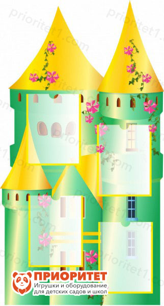 Декоративный стенд Башня (желтый замок), 0,7х1,3м