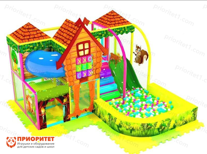 Детский игровой лабиринт «Домик» (4,65х4,65х2,5м) + бассейн (2х2,5м)