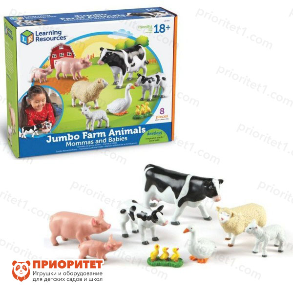 Игровой набор фигурок «Животные фермы. Мамы и малыши»