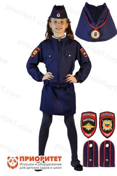 Детский костюм для девочек «Полицейский»