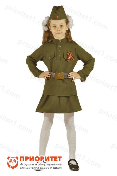Детский костюм для девочек «Военный»