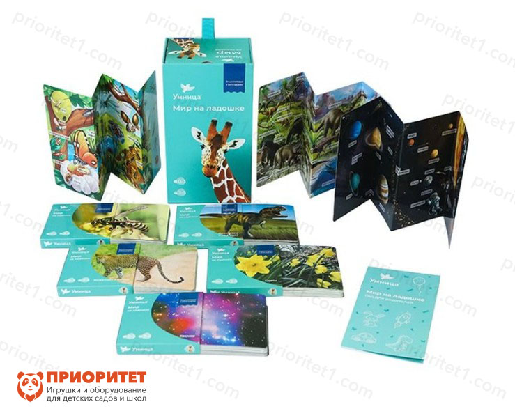 Развивающий комплект карточек «Мир на ладошке. Жираф»