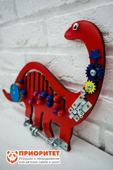 Бизиборд «Красный динозаврик» для детского сада