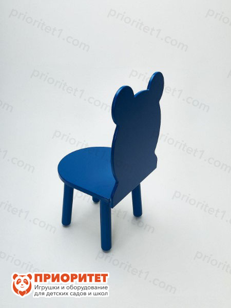Детский стул Мишка синий вид сбоку