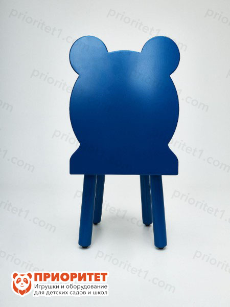 Детский стул Мишка синий вид сзади