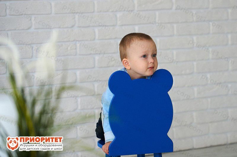 Стул Мишка синий для детского сада