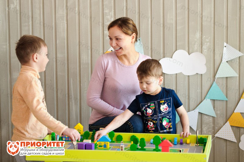 Игровой ландшафтный стол «Приоритет Плюс» для детского сада