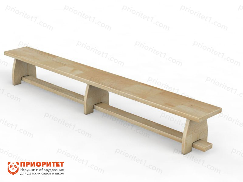 Гимнастическая скамейка с деревянными ножками (3 м)