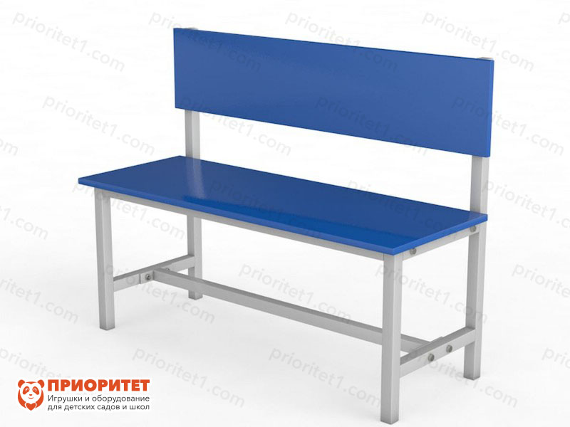 Скамейка для раздевалок со спинкой односторонняя (2,5 м)