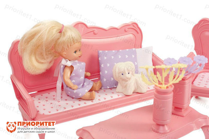 Мебель для кукол «Маленькая принцесса» розовая