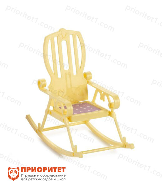 Кресло-качалка для кукол «Маленькая принцесса» лимонное