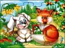 Игра-пазл «Зайчонок и лисичка»