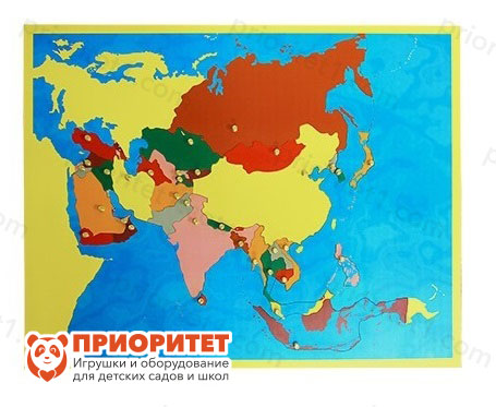 Игровой набор Монтессори «Карта Азии»