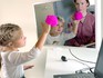 Интерактивное зеркало логопеда (диагональ 35,23 дюйма) занятия с ребенком