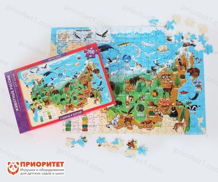 Карта-пазл «Животные России»