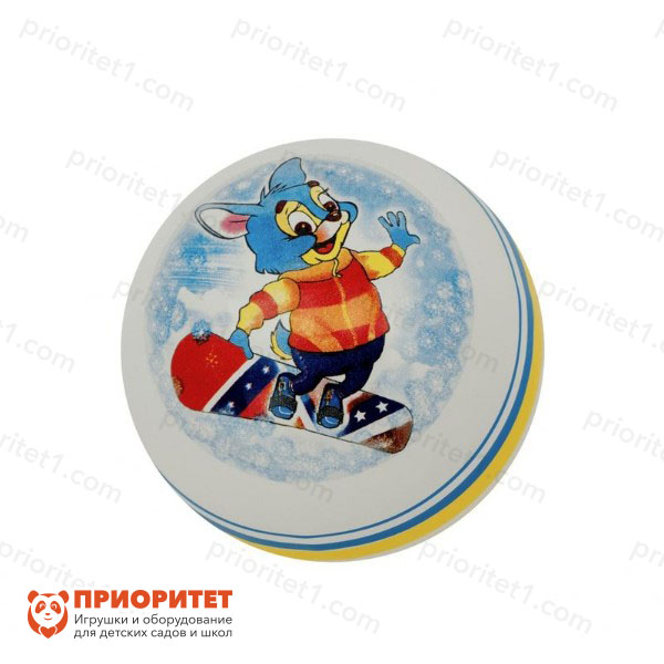 Мяч «Заяц на сноуборде» (диаметр 15 см) в пакете