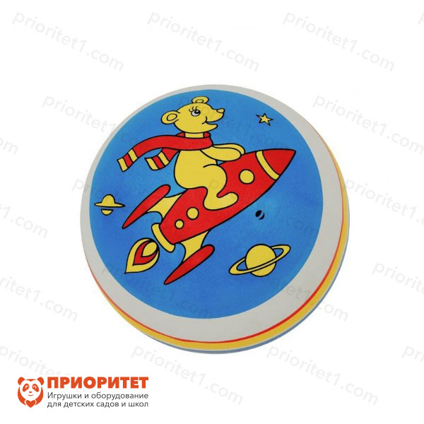 Мяч «Мишка на ракете» (диаметр 15 см) в пакете