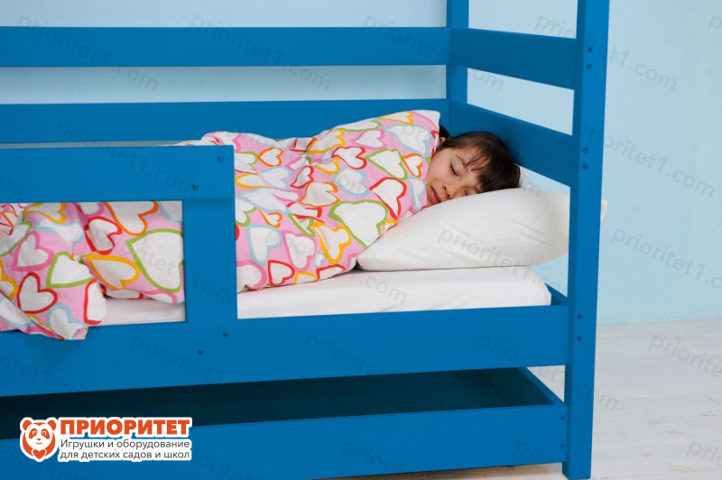 Кровать Домик Хвоя синяя для детей