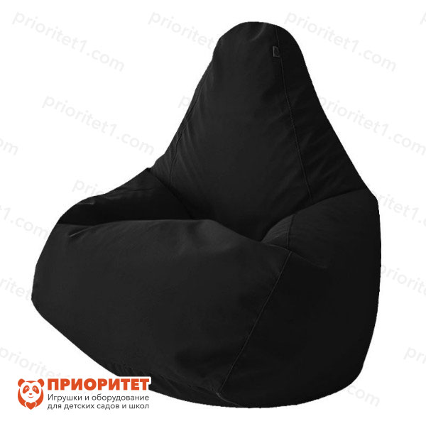 Кресло-мешок «Груша» (микророгожка, черный)