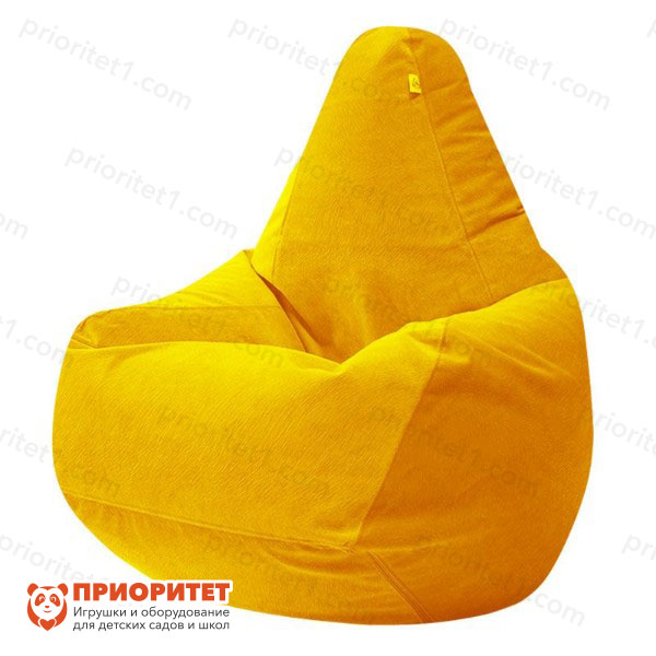 Кресло-мешок «Груша» (велюр, желтый)