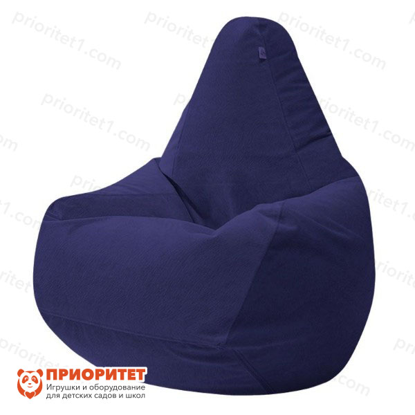 Кресло-мешок «Груша» (велюр, синий)