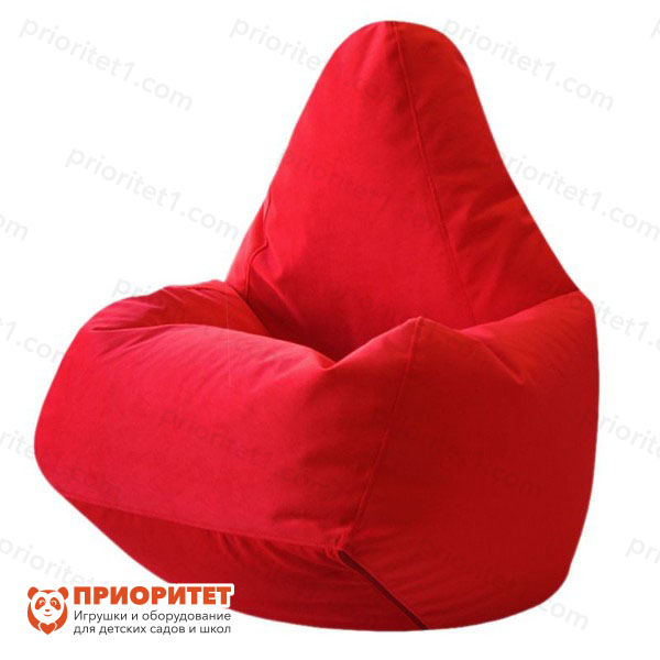 Кресло-мешок «Груша» (велюр бархатистый, красный)