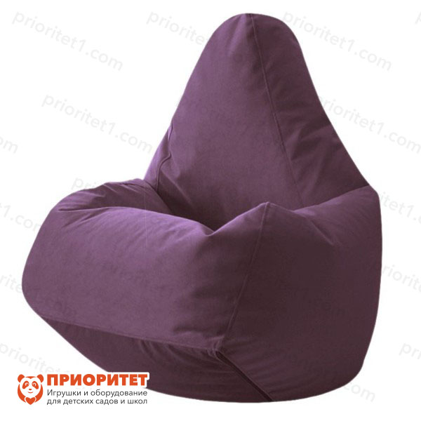 Кресло-мешок «Груша» (велюр бархатистый, фиолетовый)