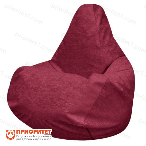 Кресло-мешок «Груша» (микровелюр, вишневый)