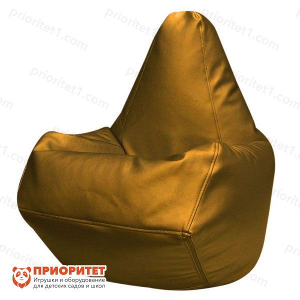 Кресло-мешок «Груша» (экокожа, золотой)