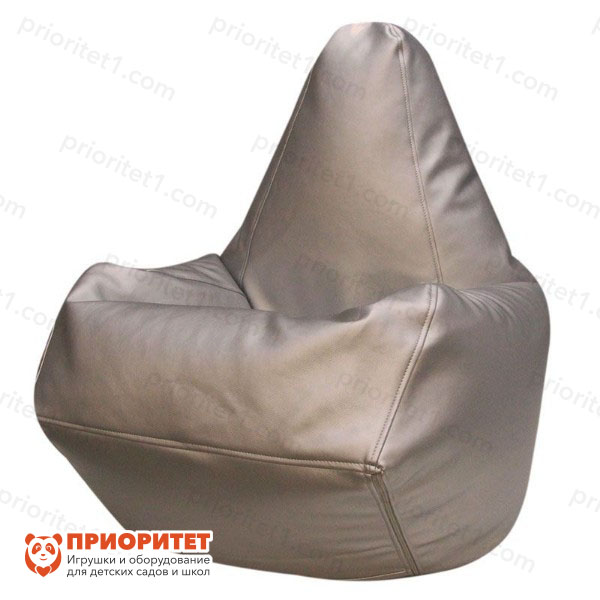 Кресло-мешок «Груша» (экокожа, серебристый)